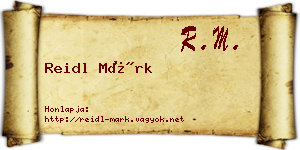 Reidl Márk névjegykártya